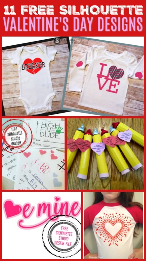 Each one has been designed from . 11 Free Valentine S Day Silhouette Designs And Last Minute Craft Ideas Silhouette School